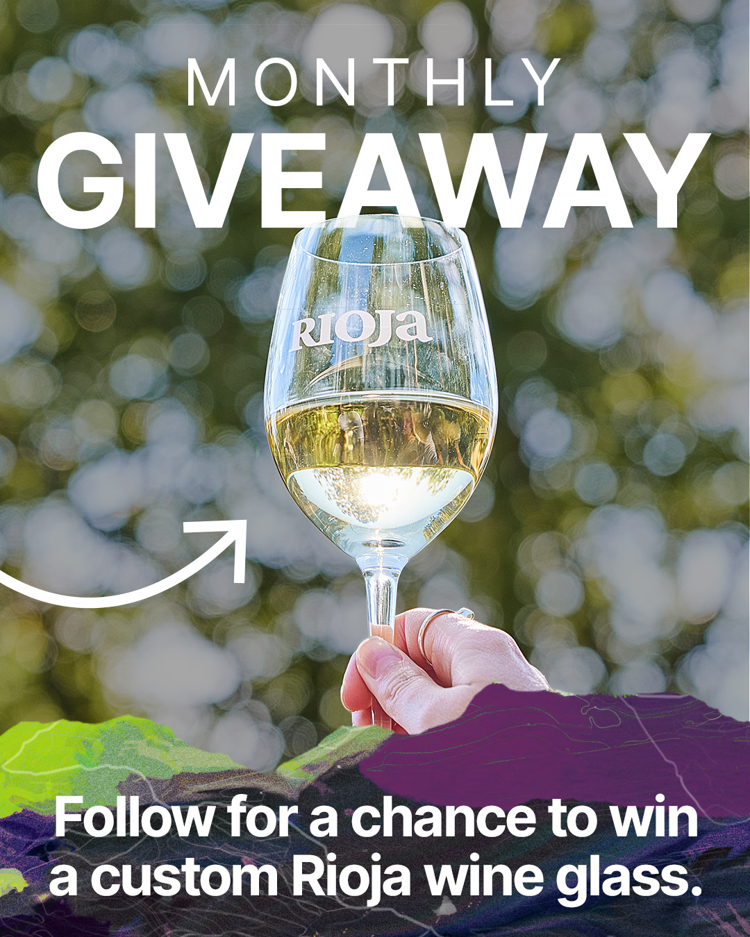 *GIVEAWAY* Enter for a chance to win an exclusive wine glass that celebrates Spain’s finest winemaking region, Rioja.

Here’s how to enter for a chance to win 1 FREE Rioja etched wine glass:
1. Make sure you’re following @riojawine.
2. Tag someone you’d love to clink this glass with!

1 winner will be selected at the end of each month. Cheers!

This sweepstakes is not endorsed by Meta, and Meta is not involved in the sweepstakes. Please only interact with official @riojawine handles on social media in connection to this sweepstakes. By entering, entrants confirm that they are 21+ years of age, reside in the United States, release Meta of responsibility, and agree to Meta’s terms of use. Winner is selected at random. Chance of winning is based on eligible entries received. Each glass is hand-made and quality may vary. No purchase necessary. Limit one prize per person for the duration of the giveaway series—previous winners are not eligible for future drawings. Void where prohibited.