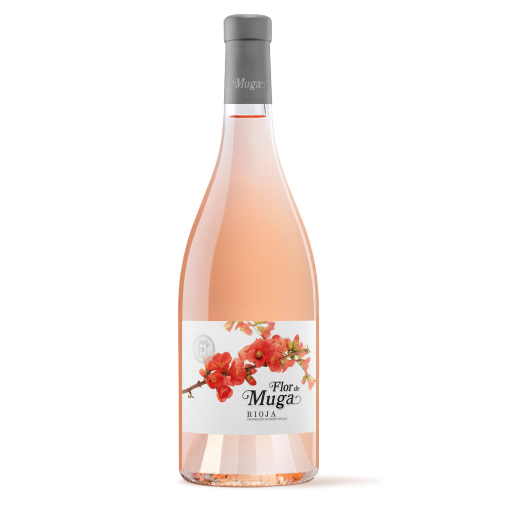 Flor de Muga Rosé wine bottle shot