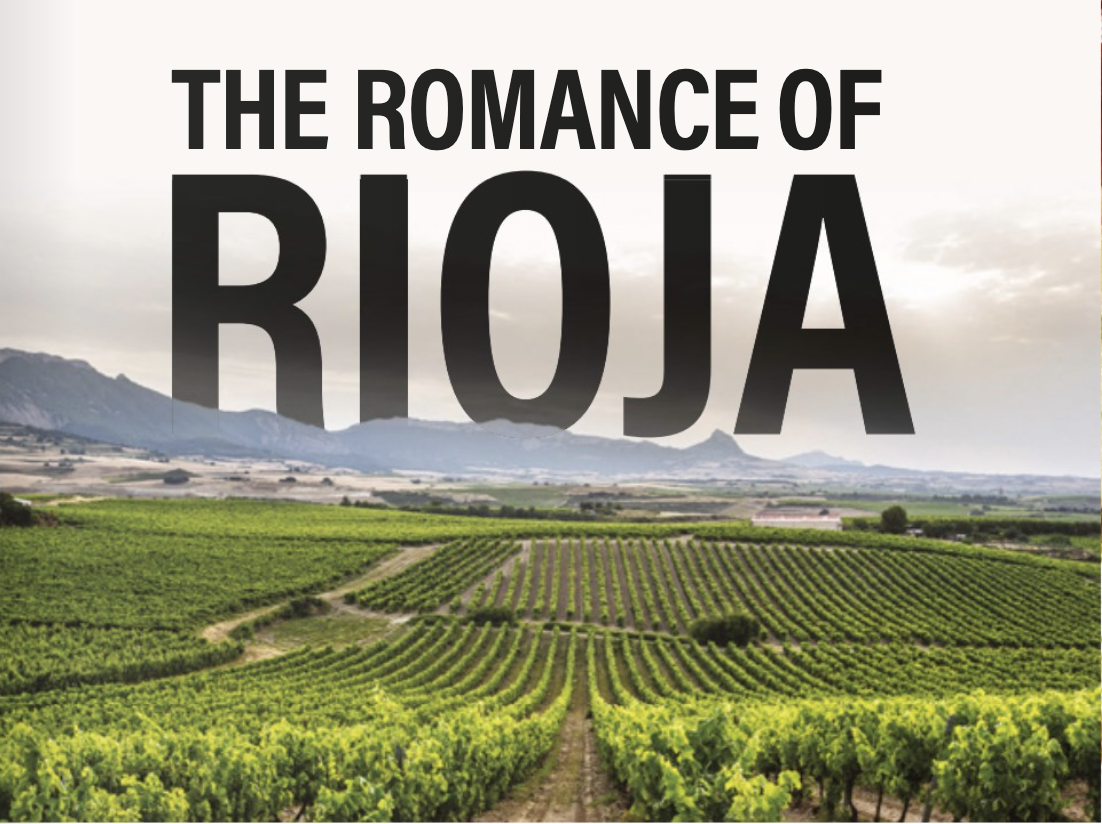 Text: The Romance of Rioja Image: Vineyard in Rioja, Spain