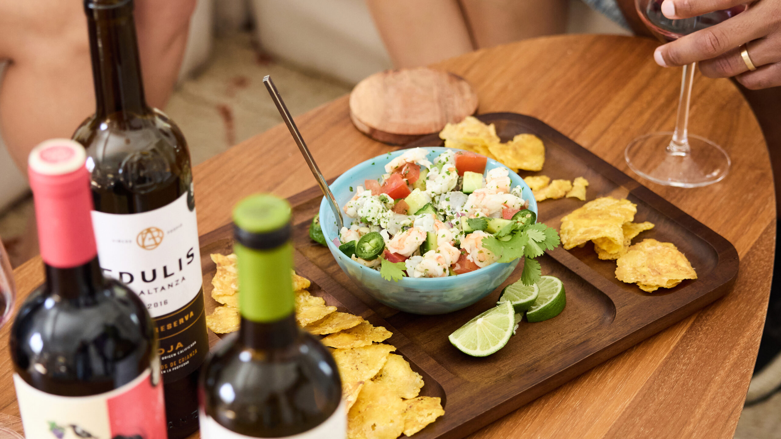 Shrimp Ceviche with Plantain Chips