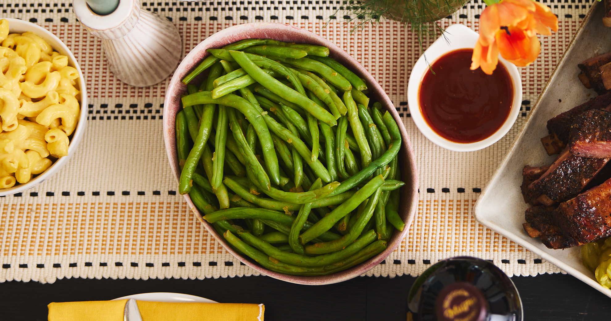 Seasoned Salt Green Beans with Sautéed Onions