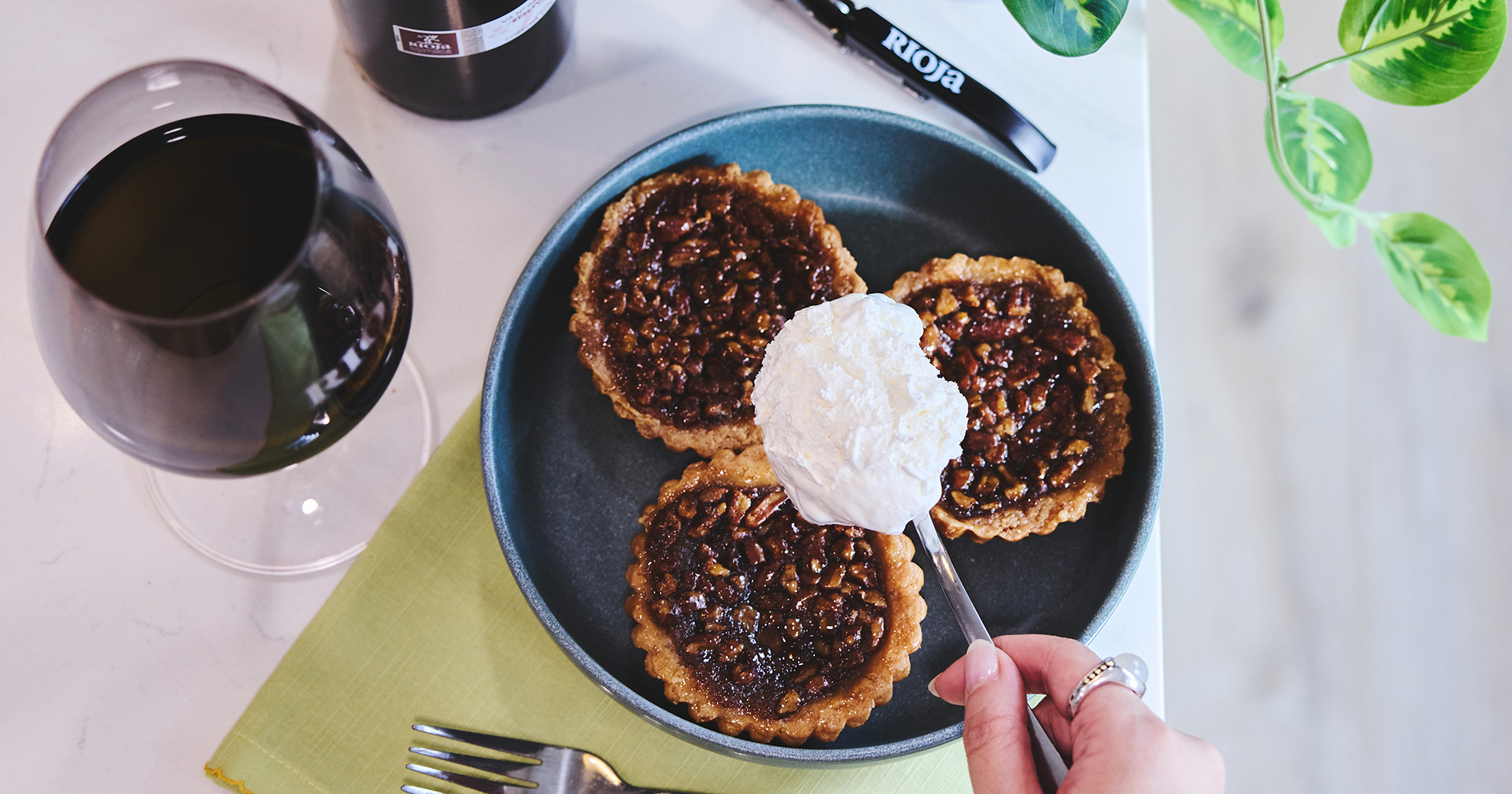 Mini Pecan Pies with Cream-Cheese Crust