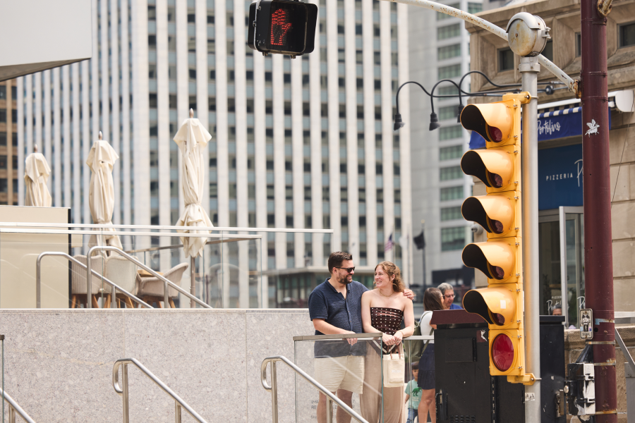 People exploring downtown Chicago